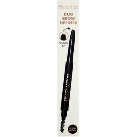 Revolution Duo Medium Brown Карандаш для бровей 1×1 шт.: цены и характеристики
