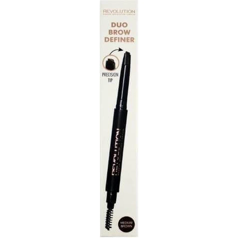 Revolution Duo Medium Brown Карандаш для бровей 1×1 шт.: цены и характеристики