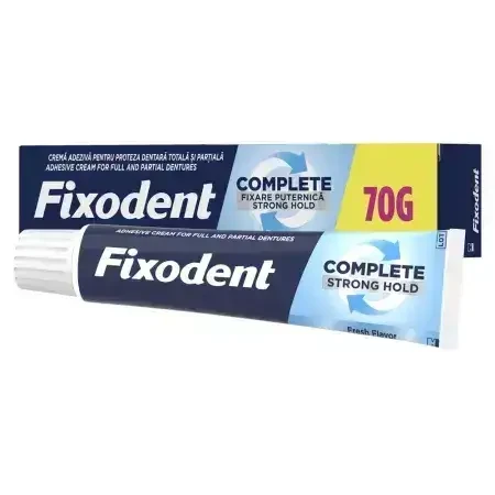 Клейкий крем для протезов Complete Strong Hold Fresh, 70 г, Fixodent: цены и характеристики