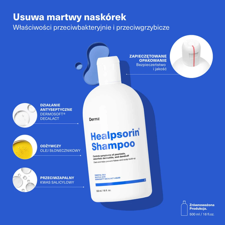 Набір Healpsorin, відновлюючий кондиціонер для волосся, 500 мл + шампунь для догляду за шкірою голови з псоріатичними ураженнями, 500 мл: ціни та характеристики