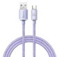 Baseus Crystal Shine Series USB кабель для быстрой зарядки и передачи данных USB Type A - USB Type C 100W 1.2м фиолетовый (CAJY000405)