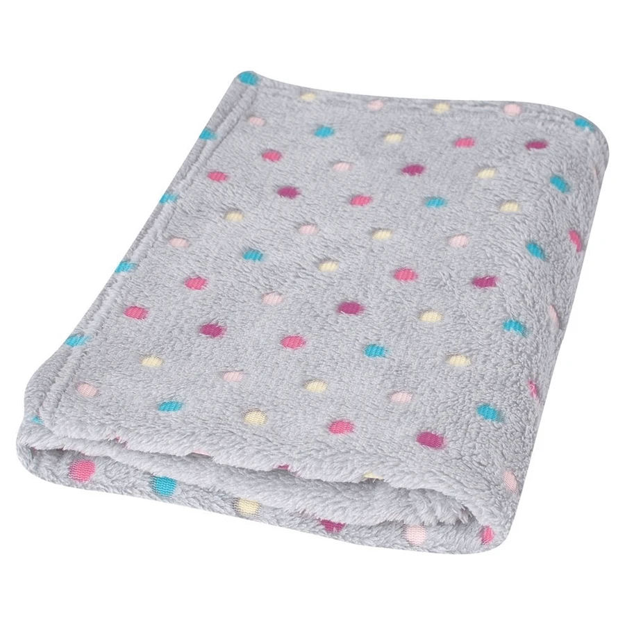 BabyMatex, Одеяло из микрофибры Milly, 75 см x 100 см, серое с разноцветными точками: цены и характеристики