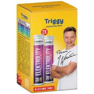 Набір Triggy Elektrolity, аромат грейпфрут-журавлина, 2 x 20 компл. шипучих AMBALAJ CONTAMINAT
