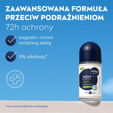 Nivea Men Derma Control Sensitive, антиперспирант, ролл-он, 50 мл: цены и характеристики