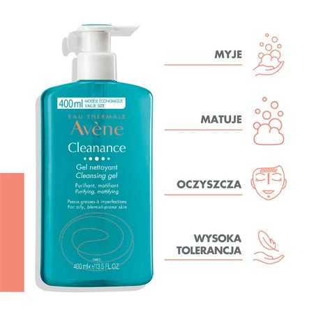 Набор Avene Cleanance, постлекарственный успокаивающий крем, 40 мл + очищающий гель для лица и тела, 400 мл: цены и характеристики