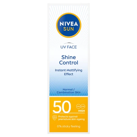 Nivea Sun UV Face Shine Control, матуючий сонцезахисний крем, SPF 50, 50 мл: ціни та характеристики