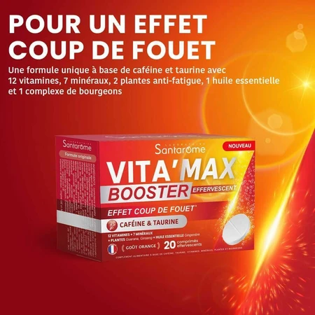Santarome Vita'max Boost шипучие таблетки против усталости Апельсин 20 таблеток: цены и характеристики