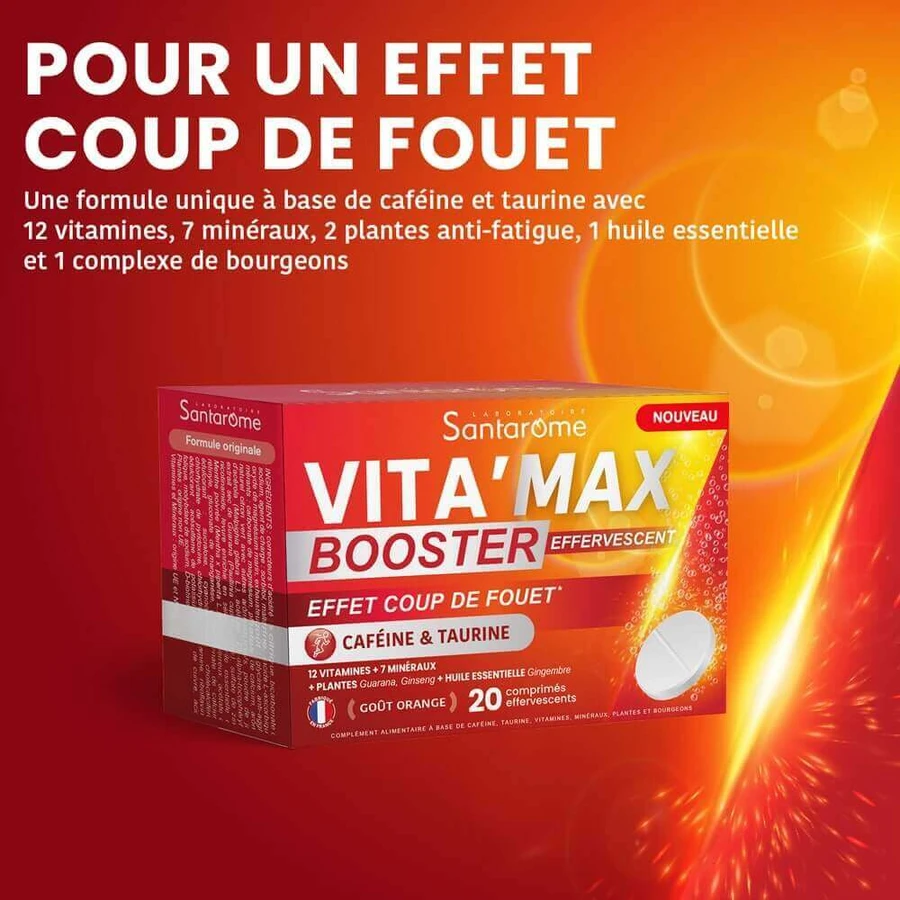 Santarome Vita'max Boost шипучие таблетки против усталости Апельсин 20 таблеток: цены и характеристики