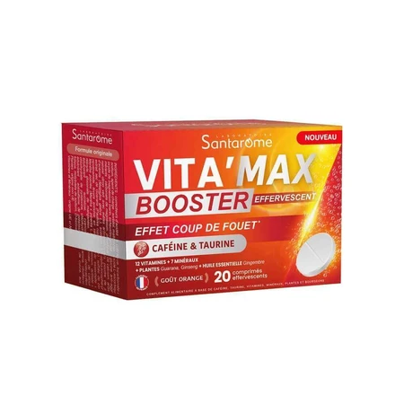 Santarome Vita'max Boost шипучие таблетки против усталости Апельсин 20 таблеток: цены и характеристики