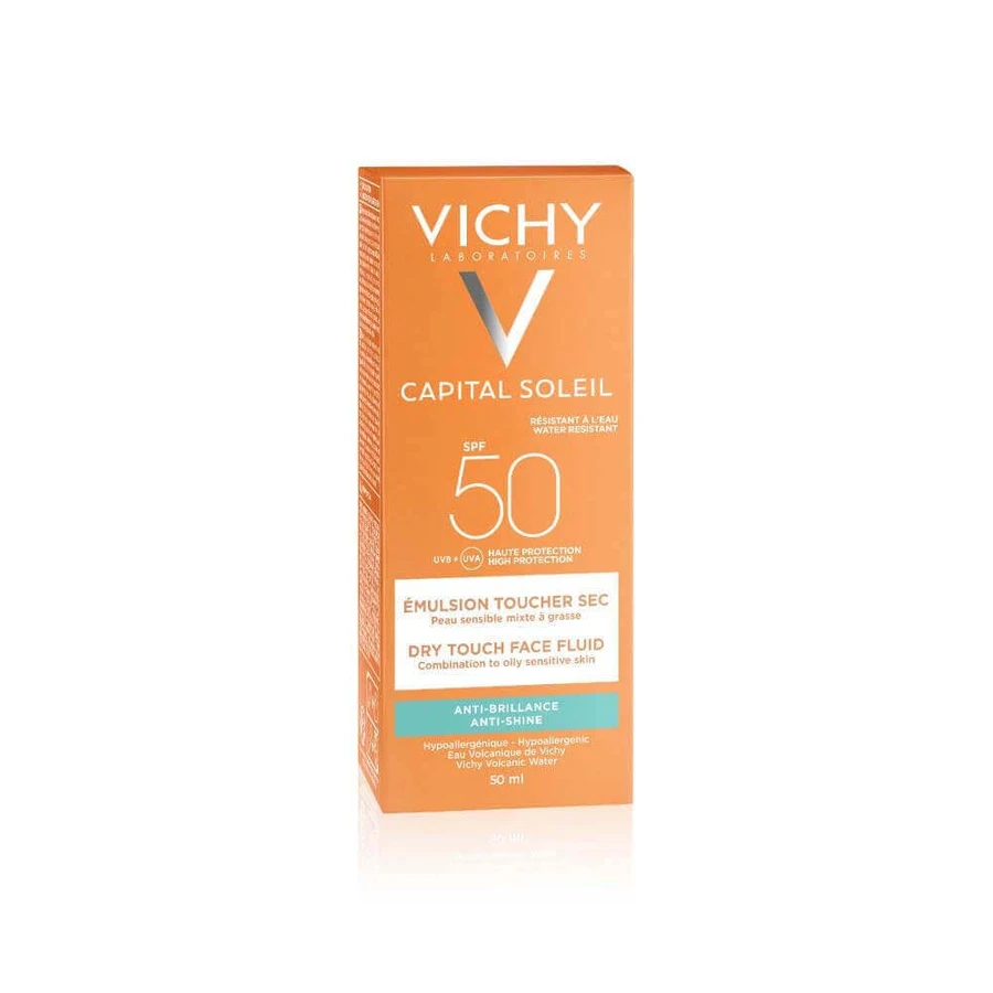 Vichy Capital Soleil Эмульсия SPF 50 Сухой эффект Анти-блеск 50 мл: цены и характеристики