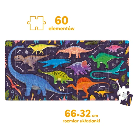 CzuCzu Grr Динозаври, пазл для дітей, від 4 років, 60 елементів: ціни та характеристики