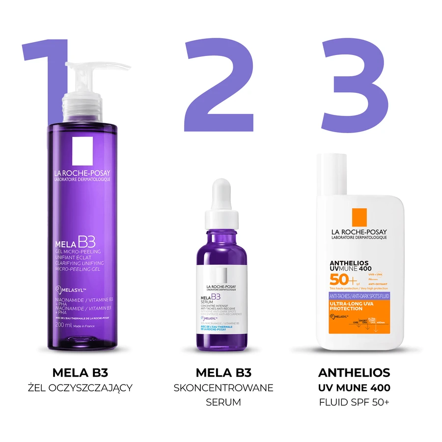 La Roche-Posay Anthelios UVMUNE400, флюїд проти пігментації з меласилом, SPF 50+, 50 мл: ціни та характеристики