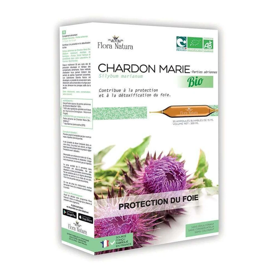 Flora Natura Organic Milk Thistle Liver Protection 20 ампул: цены и характеристики