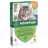 Advantage 40 для дрібних котів та кролів до 4 кг 6х0,4 мл