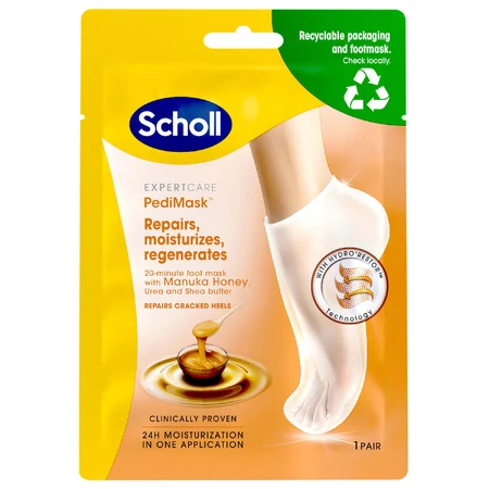 Scholl Expert Care, маска-скраб для ніг з медом манука, 1 пара: ціни та характеристики