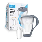 Dafi Crystal Led, скляний фільтр-глечик, сталь, 2 л + фільтр Classic, 1 шт.