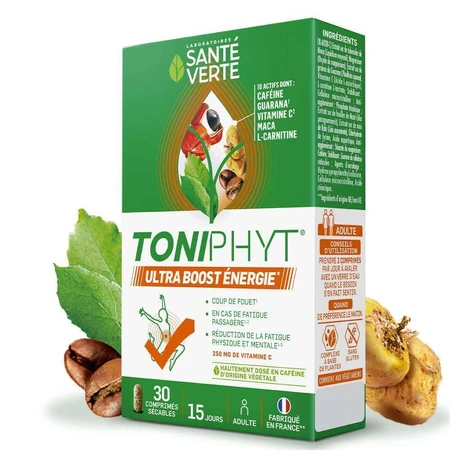 Sante Verte Toniphyt Vitamins C et Guarana Réduire la fatigue 30 таблеток: ціни та характеристики