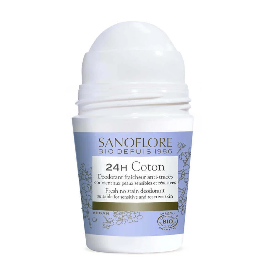 Sanoflore Дезодорант 24-часовой с органическим хлопком 50 мл: цены и характеристики