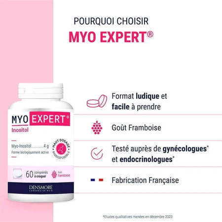 Densmore Gynaecology Инозитол Myo Expert со вкусом малины 60 жевательных таблеток: цены и характеристики