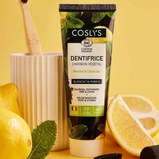 Coslys Органічна вугільна зубна паста з м'ятою та лимоном 100г