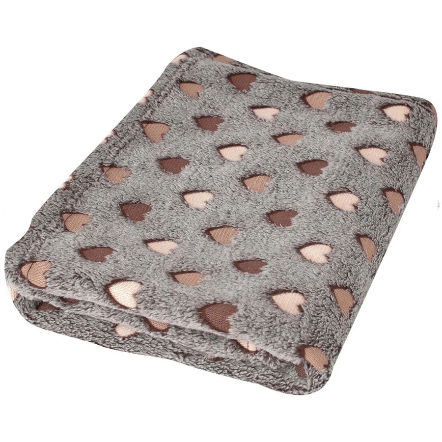 BabyMatex, Одеяло из микрофибры Milly, 75 см x 100 см, коричневое с сердечками: цены и характеристики