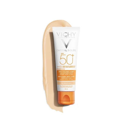 Vichy Ideal Soleil 3-в-1 Anti-Macchia Treatment Very High Protection Spf50+ 50ml: цены и характеристики