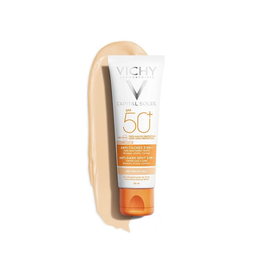 Vichy Ideal Soleil 3-в-1 Anti-Macchia Treatment Very High Protection Spf50+ 50ml: цены и характеристики