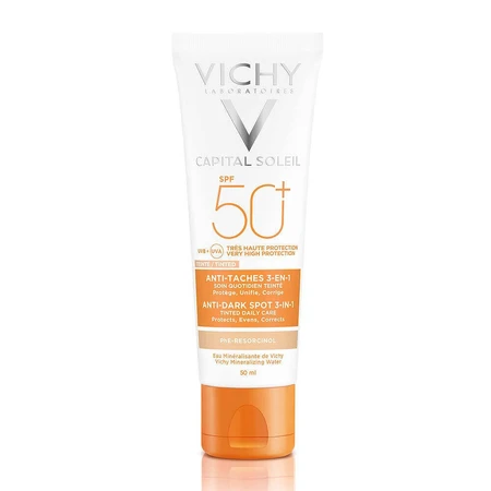Vichy Ideal Soleil 3-в-1 Anti-Macchia Treatment Very High Protection Spf50+ 50ml: цены и характеристики