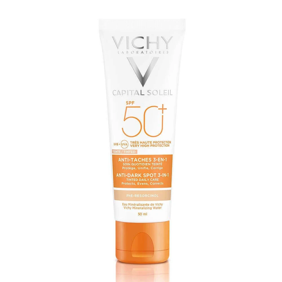 Vichy Ideal Soleil 3-в-1 Anti-Macchia Treatment Very High Protection Spf50+ 50ml: цены и характеристики