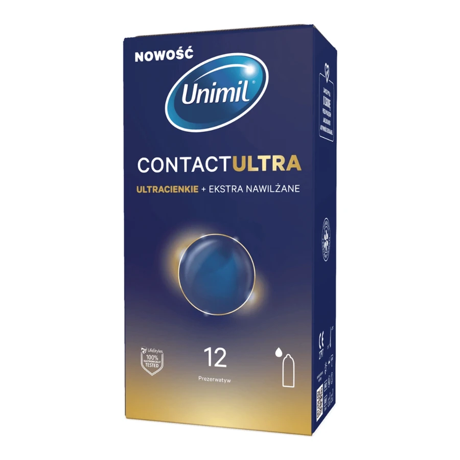 Презервативи Unimil Contact Ultra, екстразволожені, ультратонкі, 12 шт.: ціни та характеристики