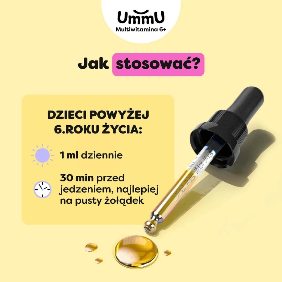 Мультивітамін UmmU, для дітей від 6 років, краплі, апельсиновий смак, 30 мл: ціни та характеристики
