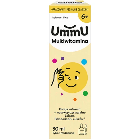 Мультивітамін UmmU, для дітей від 6 років, краплі, апельсиновий смак, 30 мл: ціни та характеристики