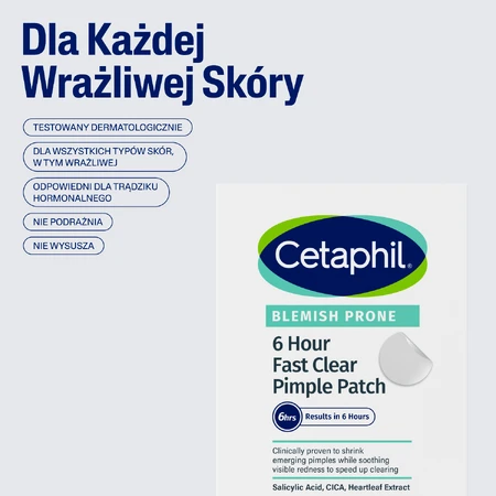 Cetaphil Blemish Prone, plasturi pentru imperfecțiuni, 24 bucăți + cremă hidratantă pentru față cu acid hyaluronic, cremă de noapte, 48 ml gratuit: цены и характеристики