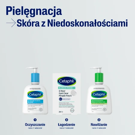 Cetaphil Blemish Prone, plasturi pentru imperfecțiuni, 24 bucăți + cremă hidratantă pentru față cu acid hyaluronic, cremă de noapte, 48 ml gratuit: цены и характеристики