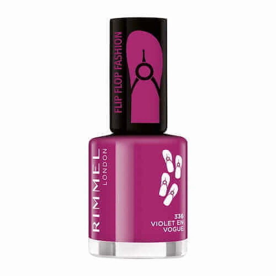 Швидковисихаючий лак для нігтів Rimmel 60 Seconds Flip Flop 336 Violet En Vouge, 8 мл: ціни та характеристики