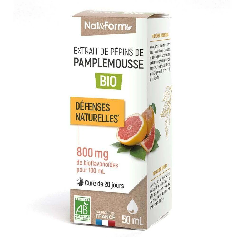 Nat&Form Органічний екстракт насіння грейпфрута Natural Defence 50 мл: ціни та характеристики
