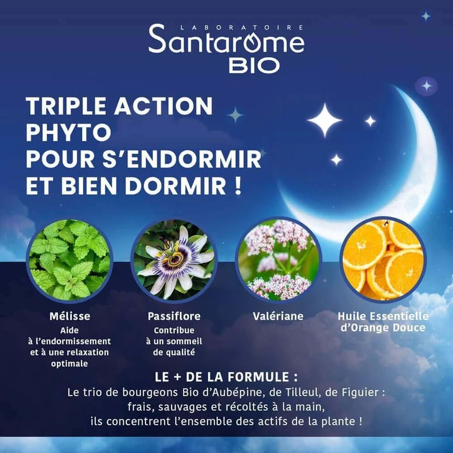 Santarome Bonne Nuit Мелатонин тройного действия Bio free 20 таблеток: цены и характеристики