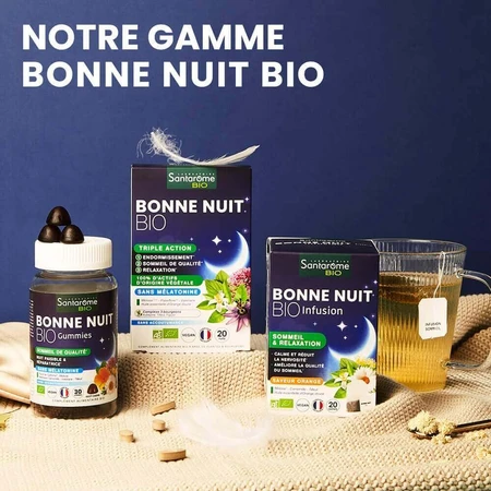 Santarome Bonne Nuit Мелатонин тройного действия Bio free 20 таблеток: цены и характеристики