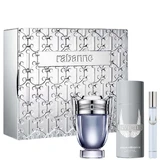 Набор Paco Rabanne Invictus Eau de Toilette Set, 100 мл + Спрей-дезодорант, 150 мл + Туалетная миниатюра, 10 мл