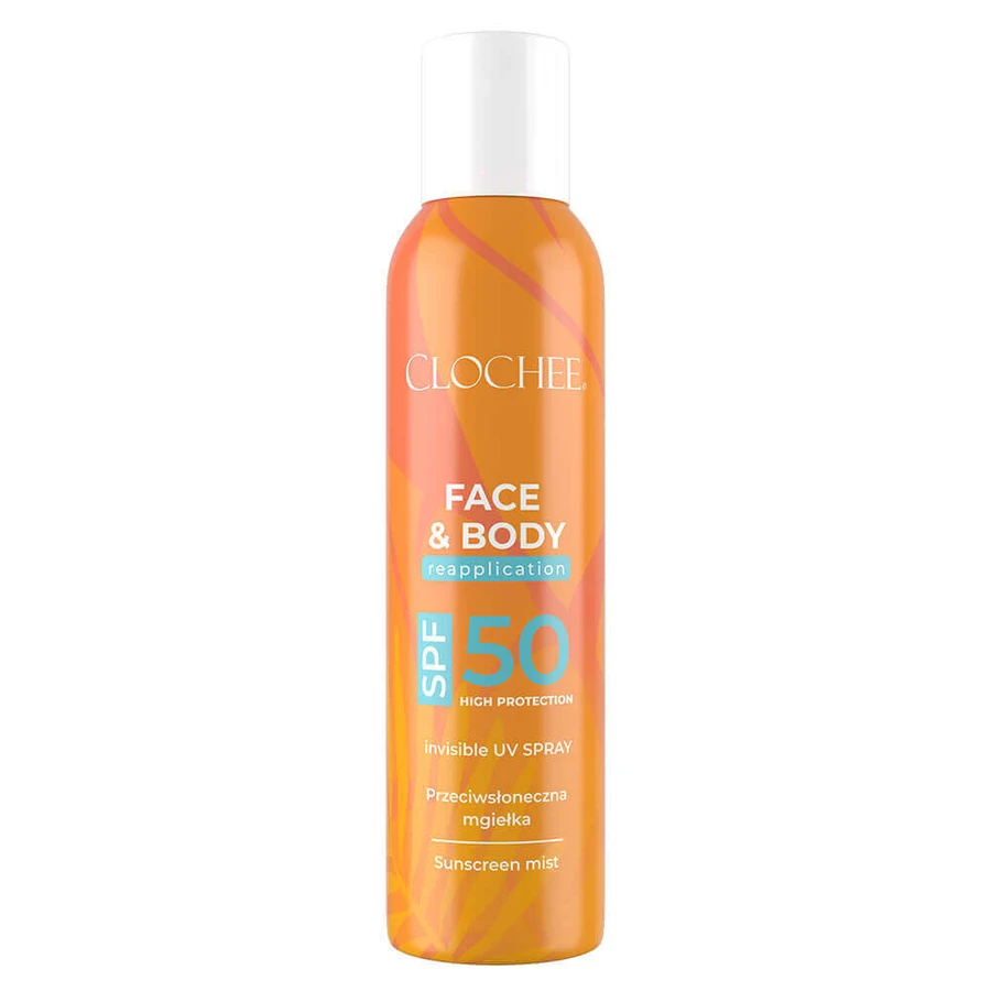 Clochee Face & Body, сонцезахисний спрей для обличчя та тіла, SPF 50, 150 мл: ціни та характеристики