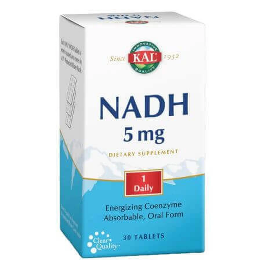 NADH, 5 мг, 30 таблеток, кал: цены и характеристики