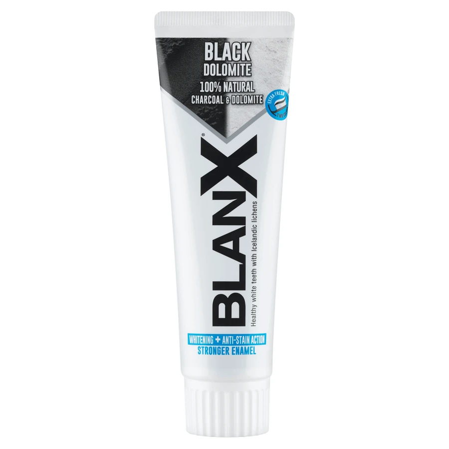BLANX Black Dolomite, відбілююча зубна паста з активованим вугіллям, 75 мл: ціни та характеристики