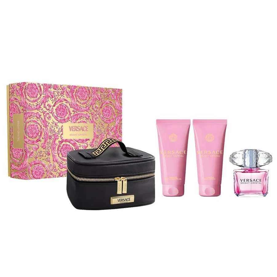 Versace Bright Crystal Set Туалетная вода, 90 мл + Гель для душа, 100 мл + Лосьон для тела, 100 мл + Косметичка: цены и характеристики