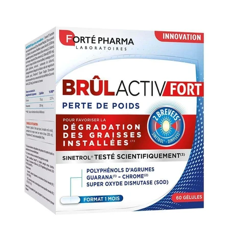Forté Pharma BrulActiv Fort Жиросжигатель тройного действия для снижения веса 60 капсул: цены и характеристики