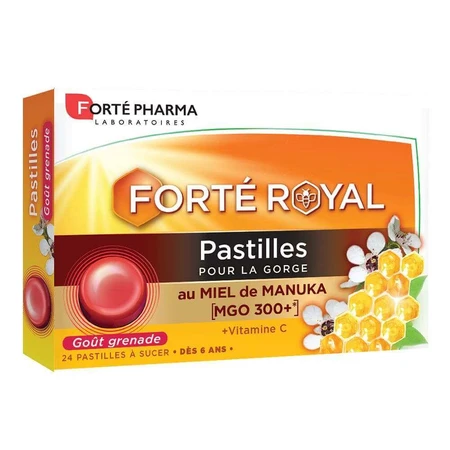 Forté Pharma Forté Royal Throat Lozenges с медом манука со вкусом граната 24 пастилки: цены и характеристики