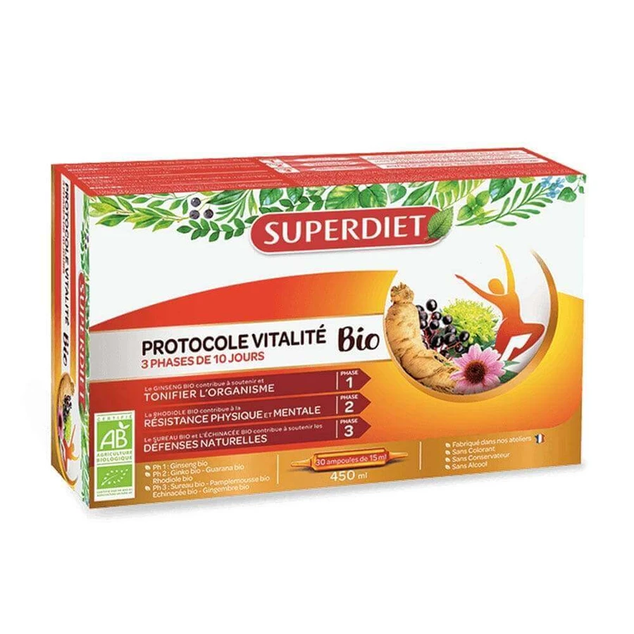 Superdiet Protocole Vitalite 30 ампул: цены и характеристики