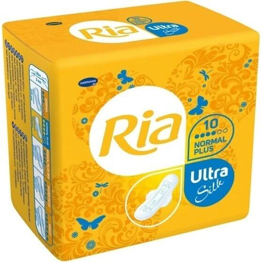 Ria Ultra Silk normal PLUS 1×10 шт, гигиенические салфетки: цены и характеристики
