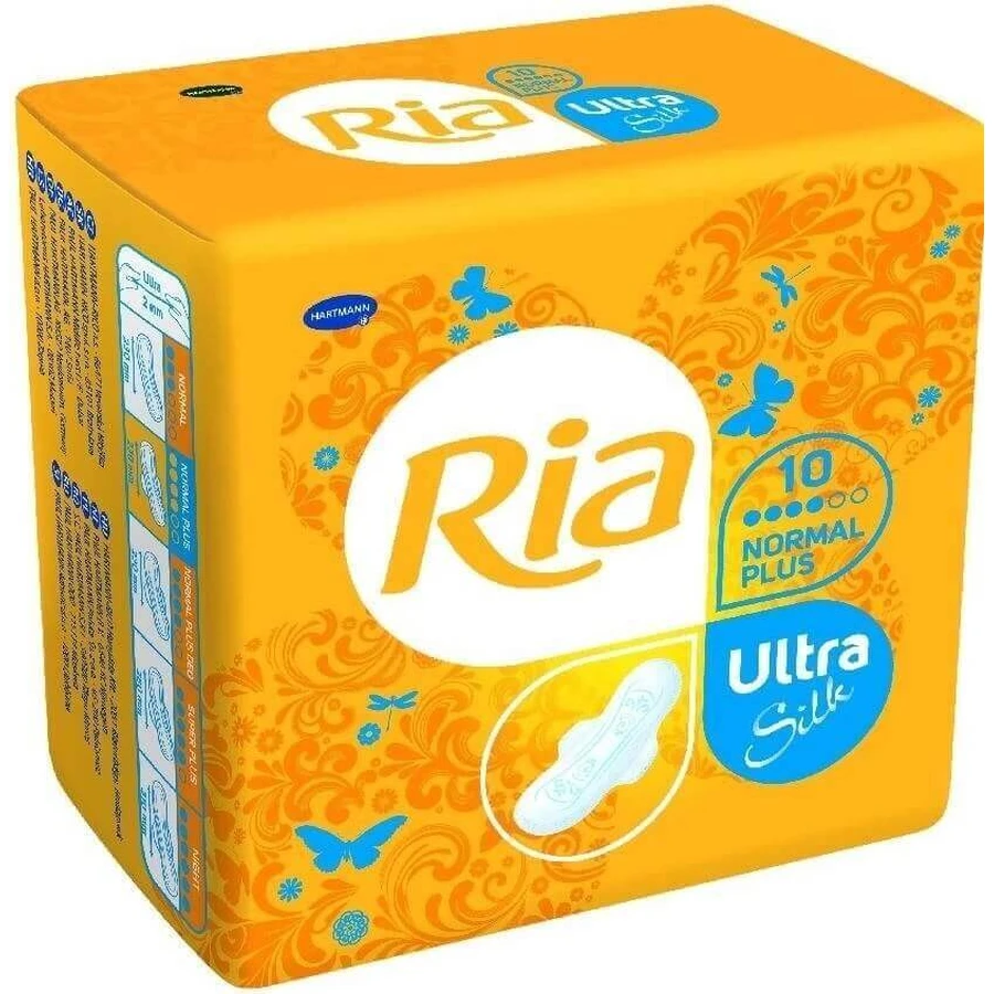 Ria Ultra Silk normal PLUS 1×10 шт, гигиенические салфетки: цены и характеристики