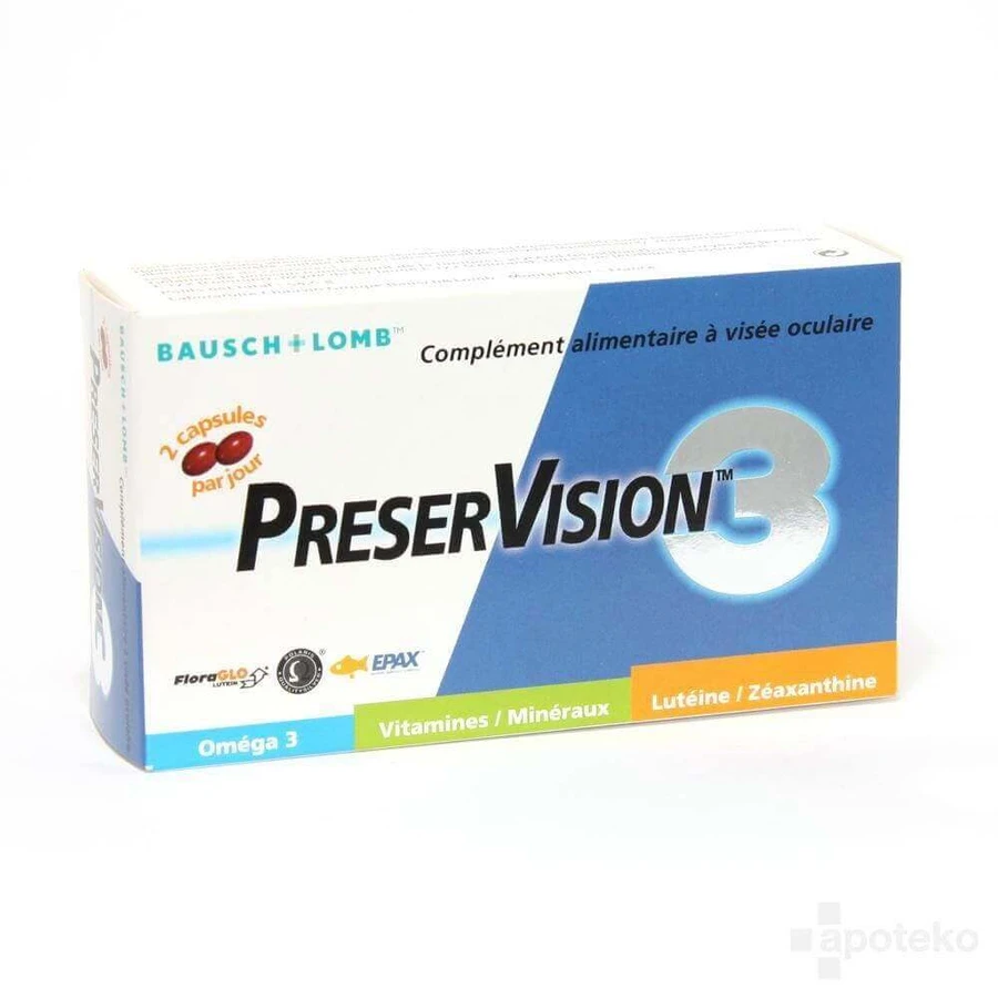 Bausch&Lomb Preservision Диетическая добавка для глаз 60 капсул: цены и характеристики