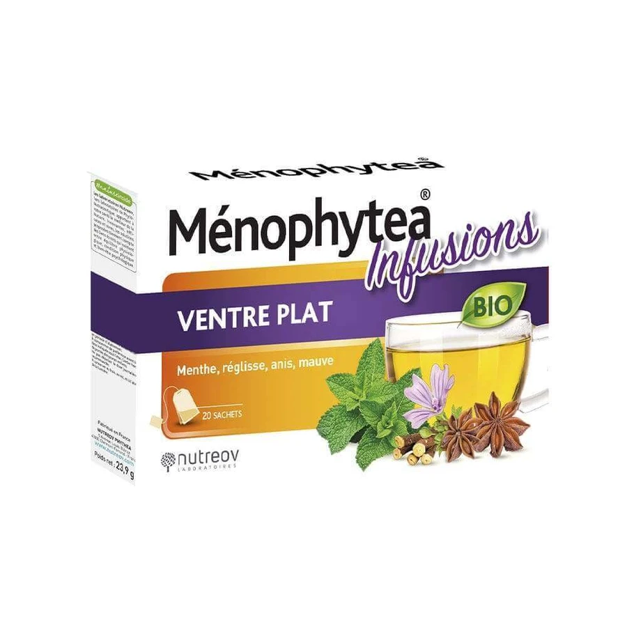 Ménophytea Менофитеа Органический настой для плоского живота 20 пакетиков: цены и характеристики